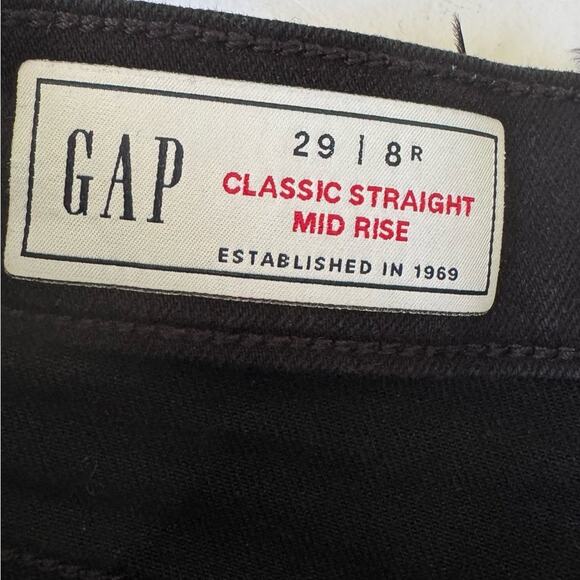 GAP Black Straight Leg Jeans 29 Classic Fit - Picture 5 of 8